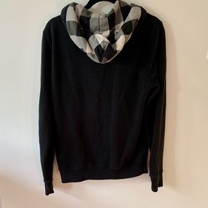 Burberry Men’s Zip-Up Hoodie, Large Black